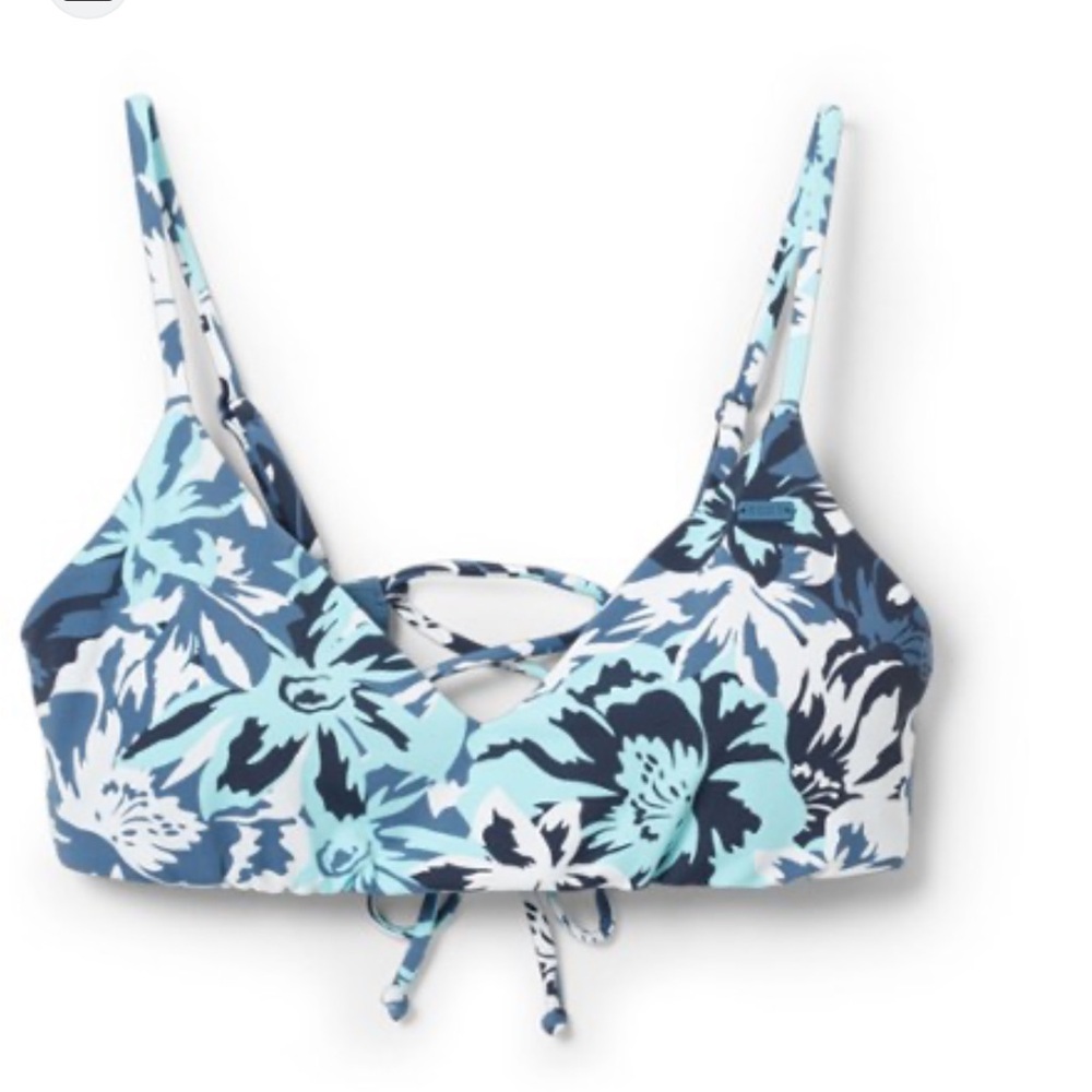 Roxy juniors printed beach classics athletic triangle bikini top size small - Picture 1 of 10
